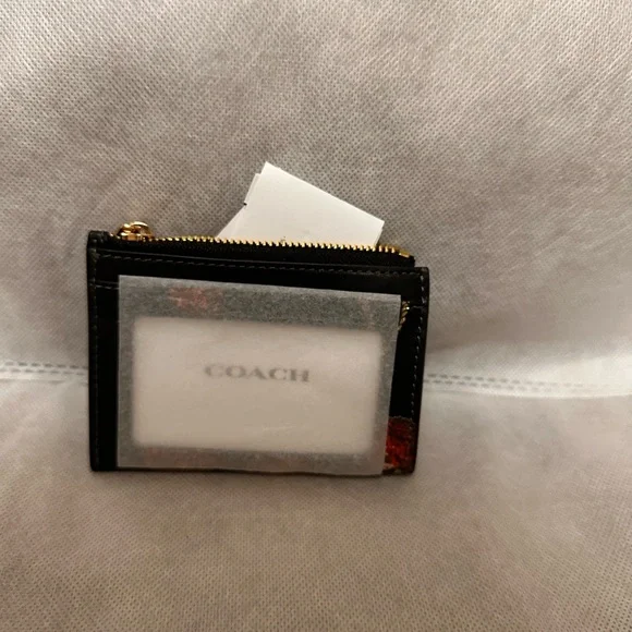 Coach Black Cardholder with Red Cherry Design - Picture 3 of 3
